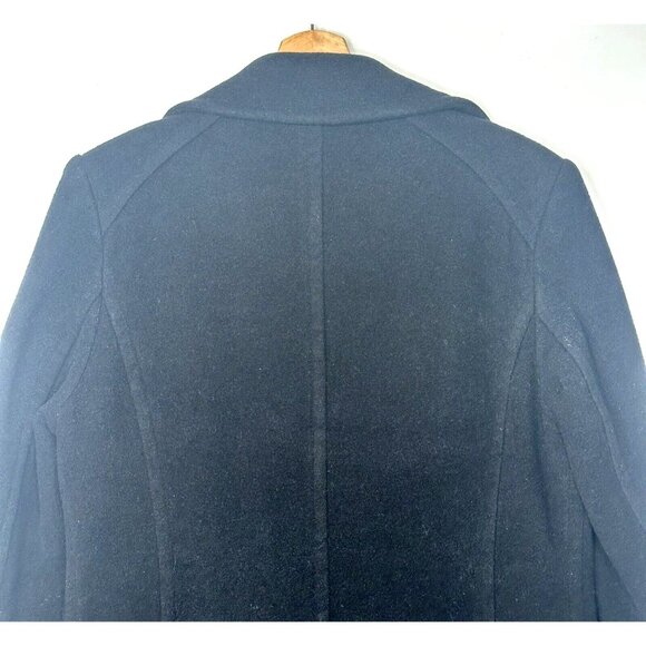 JONES Studio Womens Peacoat Wool Blend Double Breasted Car Jacket Size 8 Black - Picture 5 of 12